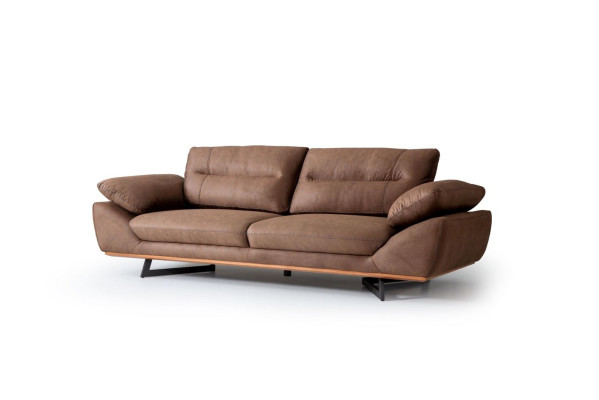 Modern Designer Sofa 3 Seater 240cm xxl Couch Upholstery Sofas Design Brown