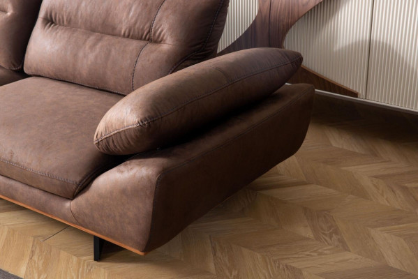 Modern Designer Sofa 3 Seater 240cm xxl Couch Upholstery Sofas Design Brown