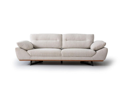 Comfort Designer Sofa 3 Seater Couch Upholstery Sofas Design White in Living room