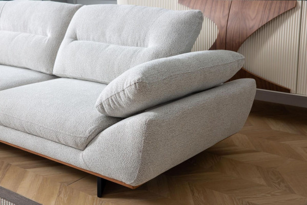 Comfort Designer Sofa 3 Seater Couch Upholstery Sofas Design White in Living room