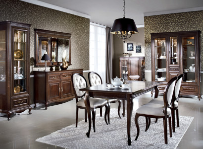 9-piece Dining room Set Suite Table Chest of drawers Mirror Display case Wardrobe