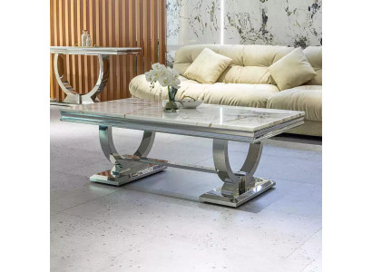 Modern gray coffee table stainless steel table living room tables luxury design