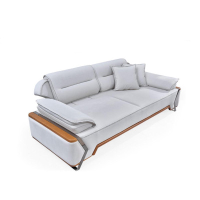 Designer White Sofa Luxury Living room Couch Upholstery 3-Seater New 3-Seater
