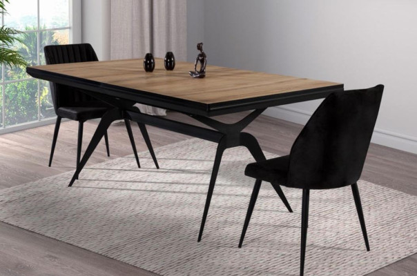 Luxury Dining room table Extendable Design Kitchen Table Wood Brown Table