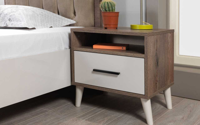 Complete's youth room set bed bookshelf bedside table wooden furniture 5 pieces