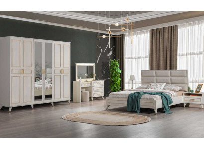 Bedroom Designer Double bed Luxury Dressing table Noble Stool 7pcs