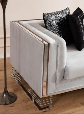 Black & White Sofas Luxury Living room Suite Three Seater Armchair 4pcs Set