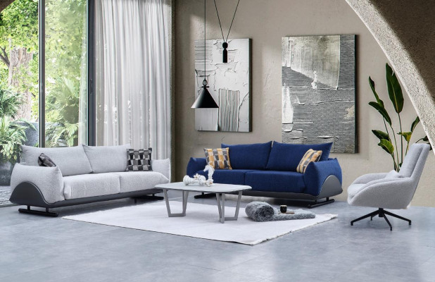 Living room sofa set designer 3-seater luxury armchair 3-seater couch 3-piece