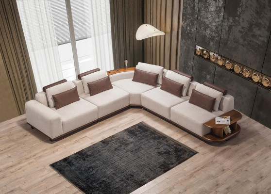 Beige modular sofa Designer Corner sofas L-shape Couches Living room Furniture new