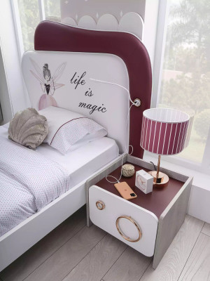 Children's furniture luxury children's room suite bed desk shelf 4 pieces