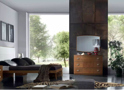 Bedroom Set Bed 2x Bedside table Chest of drawers 6-piece Design Luxus Complete