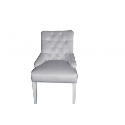Modern White Chesterfield Upholstery Armchair Luxurious single seater armchair