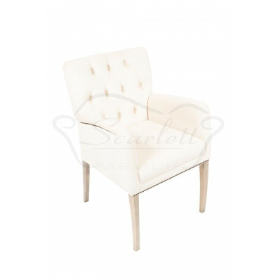 Modern White Chesterfield Upholstery Armchair Single Seater Recliner Textile Dining chairs
