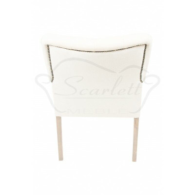 Modern White Chesterfield Upholstery Armchair Single Seater Recliner Textile Dining chairs