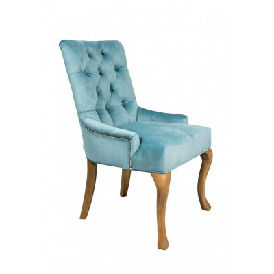 Classic r Chesterfield Blue er Chair Upholstery Armchair Textile Recliner