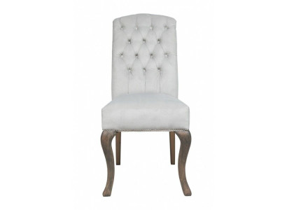 Designer Gray Chesterfield Chairs Upholstery -Suite Hotel-Group x2 set