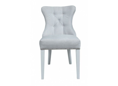 Designer Gray x2 Chairs Chesterfield Hotel Suite Upholstery Group x2 Set