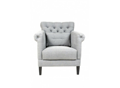 Armchair Club Lounge Designer Chair Upholstery Sofa 1 Seater Relax TV Gray