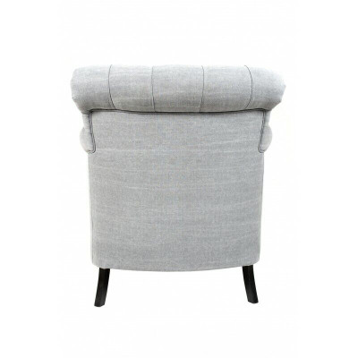 Armchair Club Lounge Designer Chair Upholstery Sofa 1 Seater Relax TV Gray