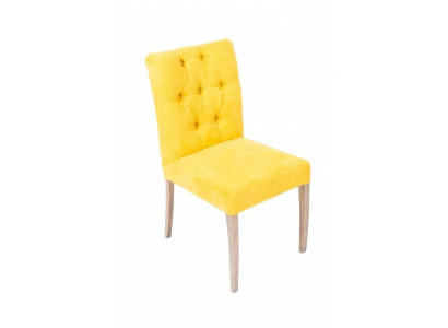 Yellow Chesterfield Chair -Set exclusive x6 upholstered chairs Dining room seating furniture