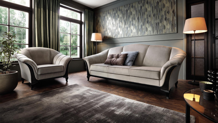 Sofas 3 Seater 230 x 92 cm Couches Designer Modern Style Furniture Couch Soft Sofa