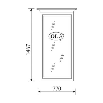 Classic r Designer Mirror Wall mirror real Wood Frame Colonial Style OL 3