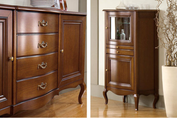 Real wood Chest of drawers Wardrobe Cabinets Classic Bar Vintage Rustic Bar - PR - KB