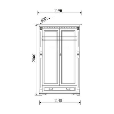 Classic Cabinets Wardrobe Wall Unit Wardrobe Solid Colonial Style O2D