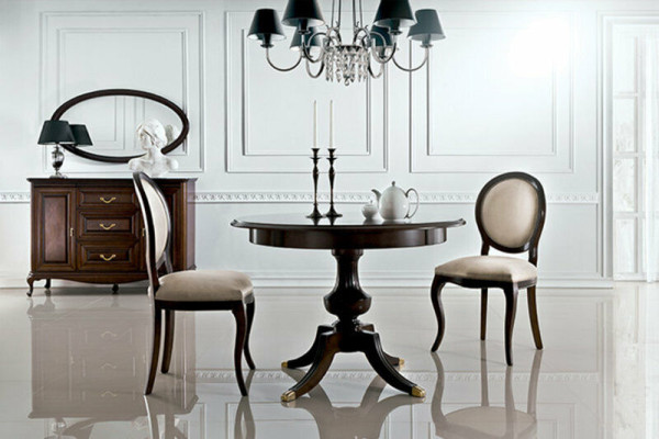 Dining table Table Tables Real wood wooden table Classic r Baroque Style Dining room V-1