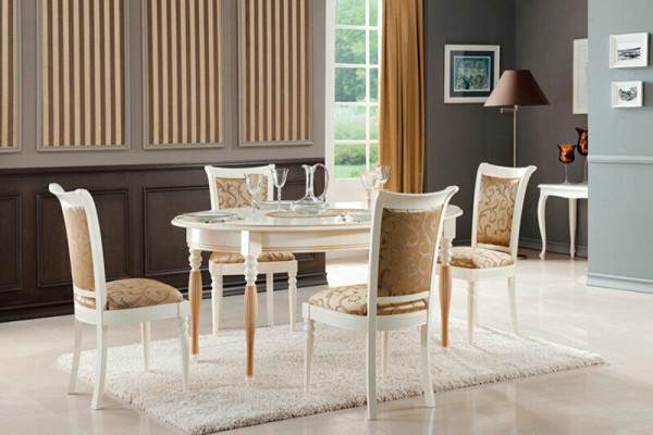 Dining table Table Tables Real wood wooden table Classic r Baroque Style Dining room V-1