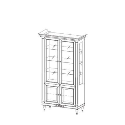 Classic Display case Chests of drawers Display cabinet Wardrobe Glass cabinet FL-W2
