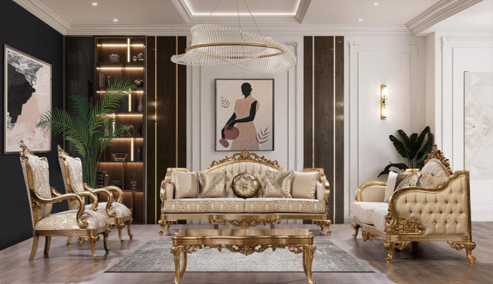 Classic Designer Couch Club Furniture Couches 3+1 Seater Sofa set