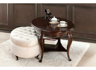 Round stool stool leather ottoman with table serving table 2-piece set Suite Verona
