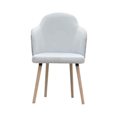 Chair 4x Dining room Upholstered Chair TV Lounge Club Textile Seat Armchair Set