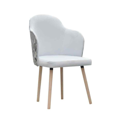 Chair 4x Dining room Upholstered Chair TV Lounge Club Textile Seat Armchair Set