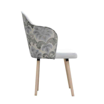 Chair 4x Dining room Upholstered Chair TV Lounge Club Textile Seat Armchair Set