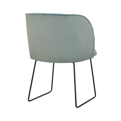 Chair 4x Armchair Dining room Upholstered Chair Lounge Textile Seat Set new Club