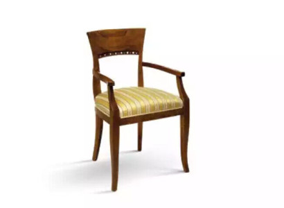 Chair with Armrest Dining room chair Wood Classic r Furniture Upholstery Textile