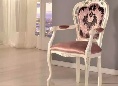 Chair with Armrest Dining room chair Wood Classic r Furniture Upholstery Textile