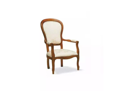 Dining room chair Classic Chair with Armrest Designer Textile Furniture Armchair