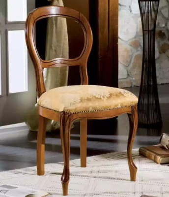 Designer Chair Classic r Dining room chair Upholstered chair Textile Furniture