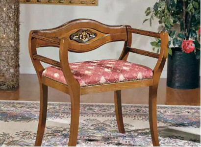 Designer Chair Classic Upholstery Fabric Seating Furniture Living room Armchair