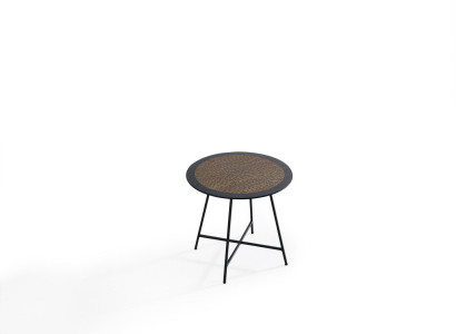 Coffee table in contemporary style with table top made of imitation natural wood