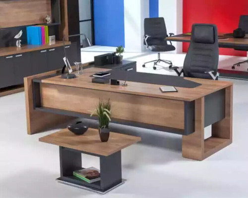 Office Corner desk Furniture Desk Furnishings Wooden table Boss table