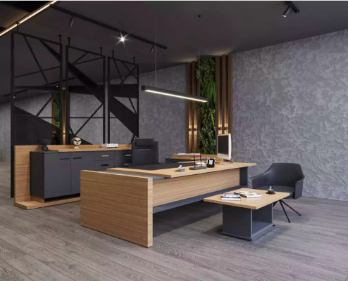 Office Corner desk Furniture Desk Furnishings Wooden table Boss table