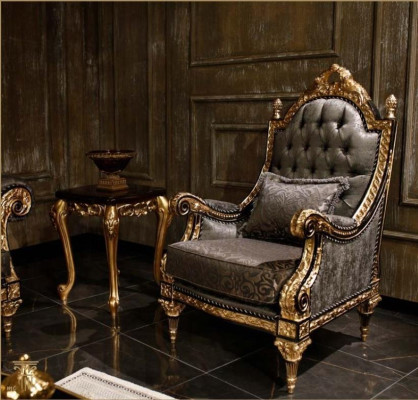 Classic Gray Sofa set 3+1 Seater Luxurious Designer Coffee table