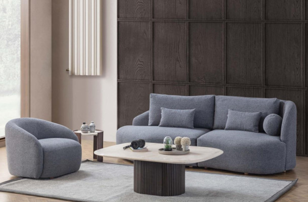 Complete e Living room seating set designer three-seater sofa armchair 2-piece