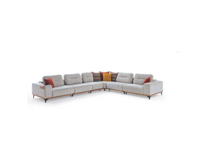 Gray Corner sofa exclusive s L-shape Suite Luxurious Living room Furniture