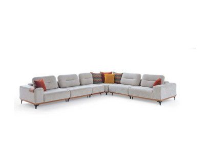 Gray Corner sofa exclusive s L-shape Suite Luxurious Living room Furniture