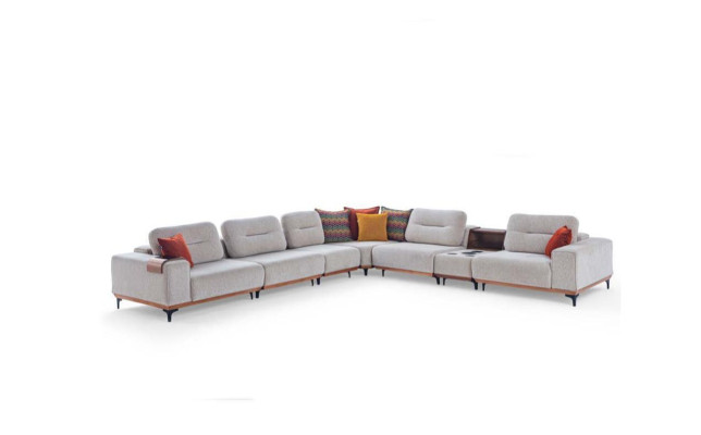 White corner sofa designer L-shape couch upholstered sofas living room couches